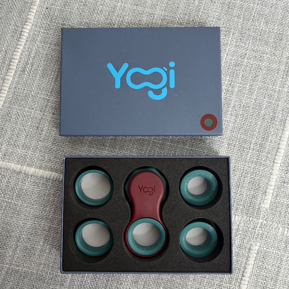 Yogi Fidget Spinner Finger Spinner Red Turquoise‎ Stress Relief Sensory Spinner